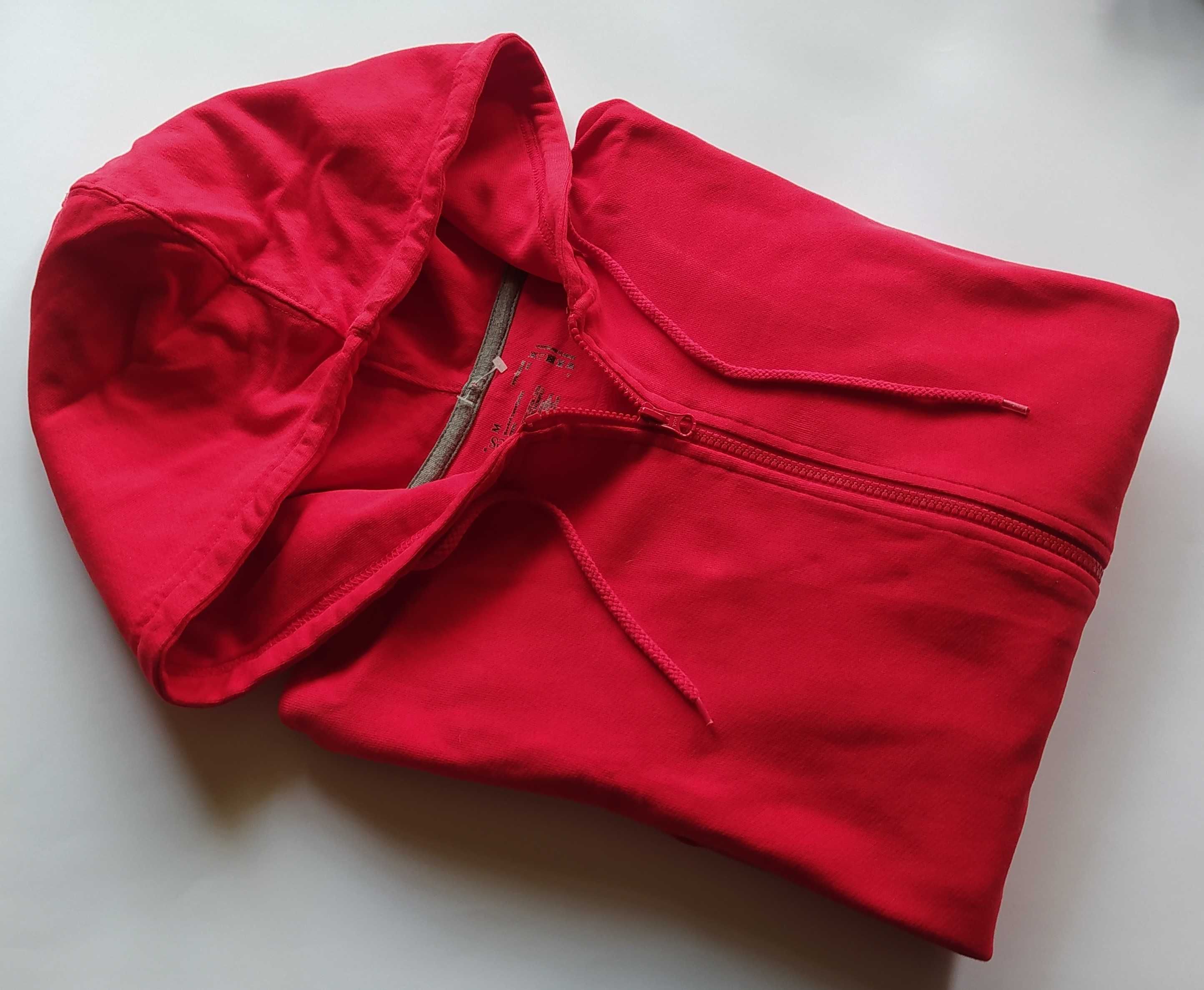 Czerwona Bluza Bawełna HANES Hooded Sweat Jacket