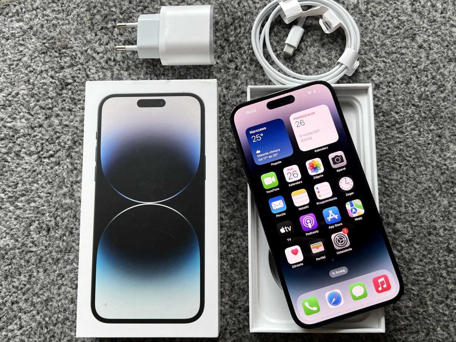 iPhone 14 Pro Max 512GB Space Grey Black Bateria 98% Gwarancja +SZKŁO