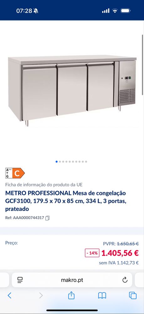 Arca refrigeradora - restaurante