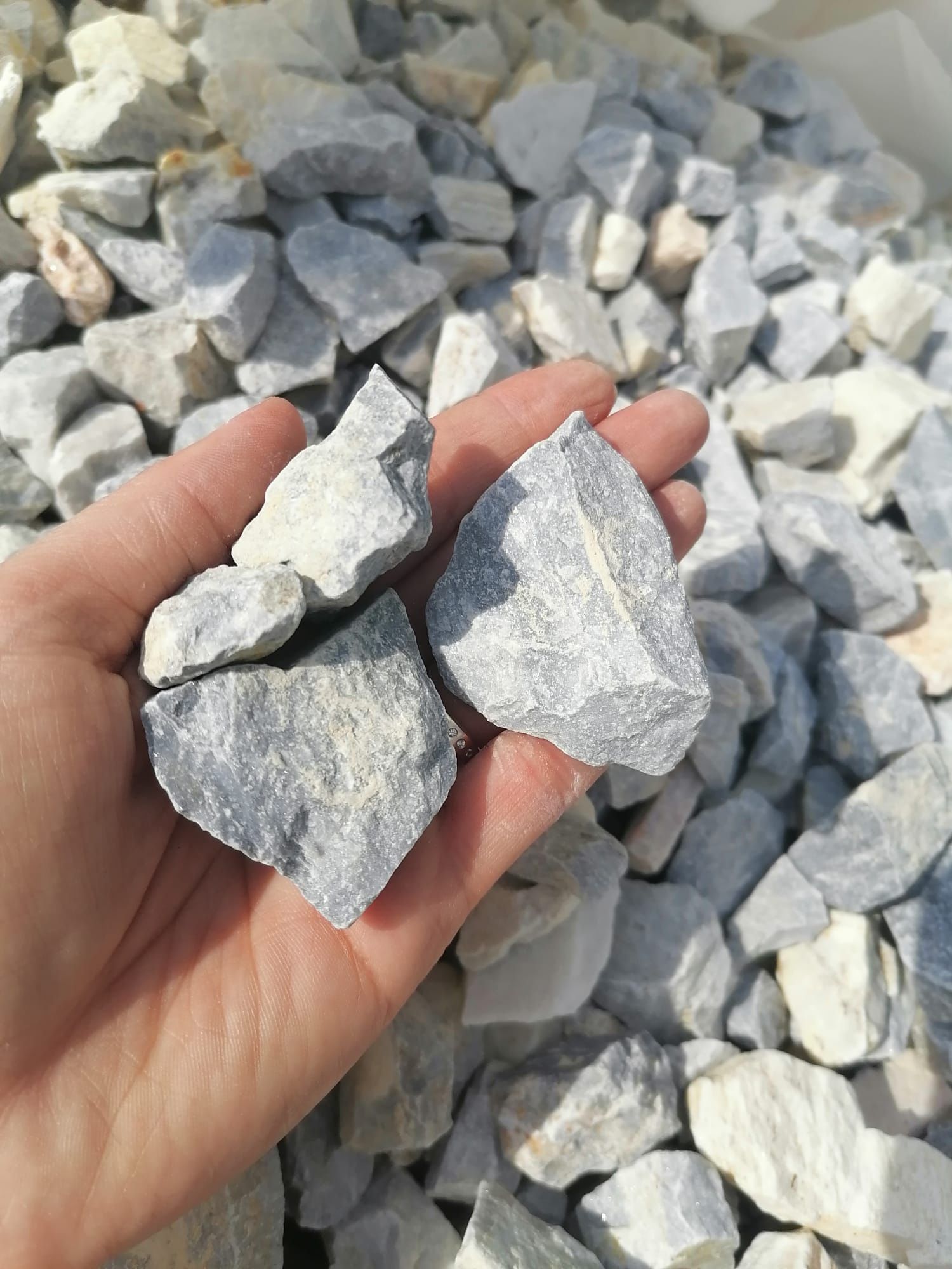 Grys biały szary niebieski Marianna kamień naturalny DOSTAWA + głaz