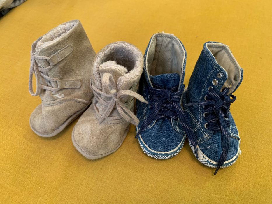 Komplet Buty buciki niechodki 6/9 M