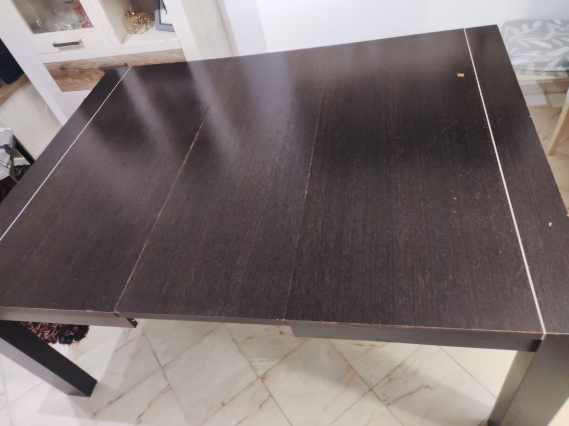 Mesa de jantar extensível Wengé