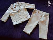 Coccodrillo garnitur komplet do chrztu na chrzest rozmiar 62 68 + body