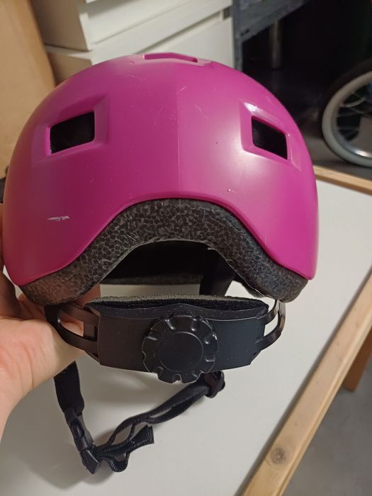 Capacete criança rosa decatlhon