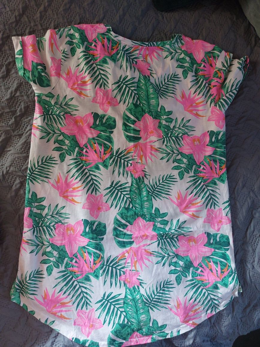 Tunika plażowa, letni t shirt, narzutka na kostium, Yours r.,L,XL