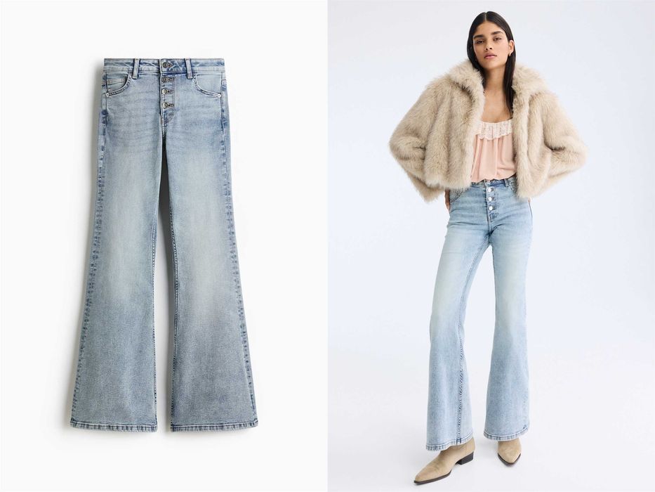 Spodnie dżinsowe 36 nowa kolekcja Flared High Jeans PROMOCJA DIVIDED