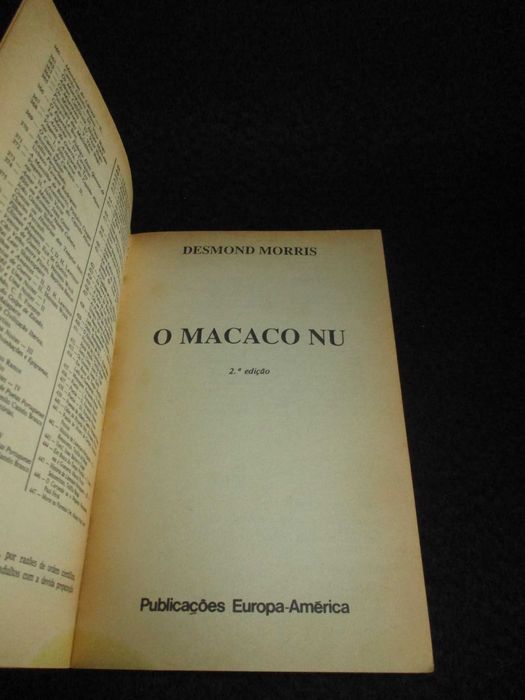 Livro O Macaco Nu Desmond Morris