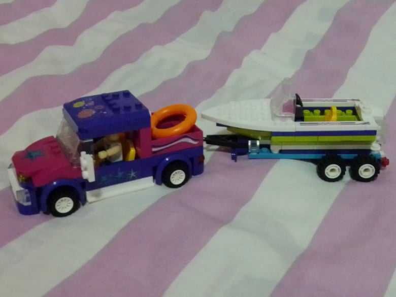 Set Viatura+Moto+Lancha - 205 Peças