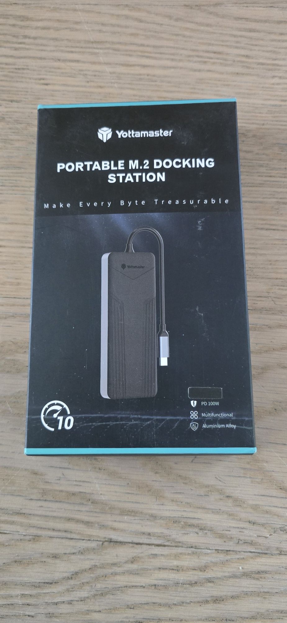 Yottamaster Stacja dokująca USB C z obudową M.2 NVMe SSD, adapter 8 w