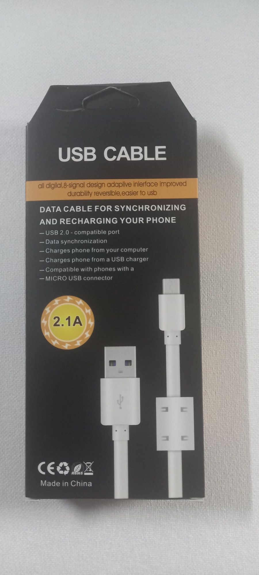 Кабель USB  1.5м. Защита от помех