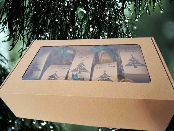 Mega duży zestaw prezentowy 5 herbat, 3x konfitura, miód, czerpak