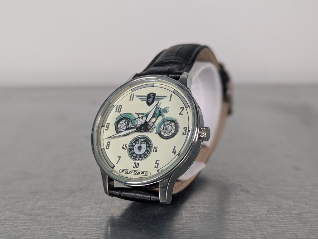 Zündapp motocyklowy zegarek Seiko męski sportowy kwarcowy motocyklisty