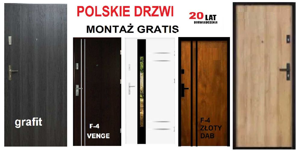 Drzwi wejściowe ZEWNĘTRZNE do mieszkań w BLOKU z montażem.