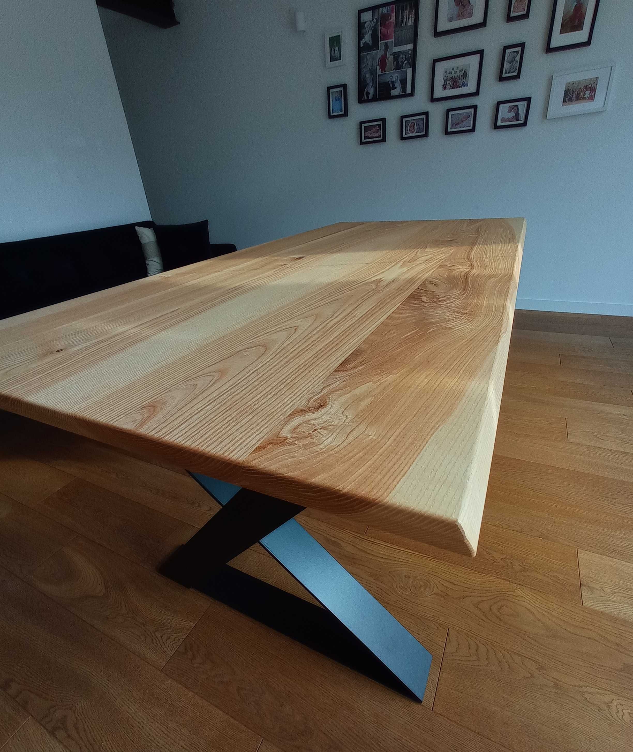 Stół drewniany Jesion z litego drewna loftowe