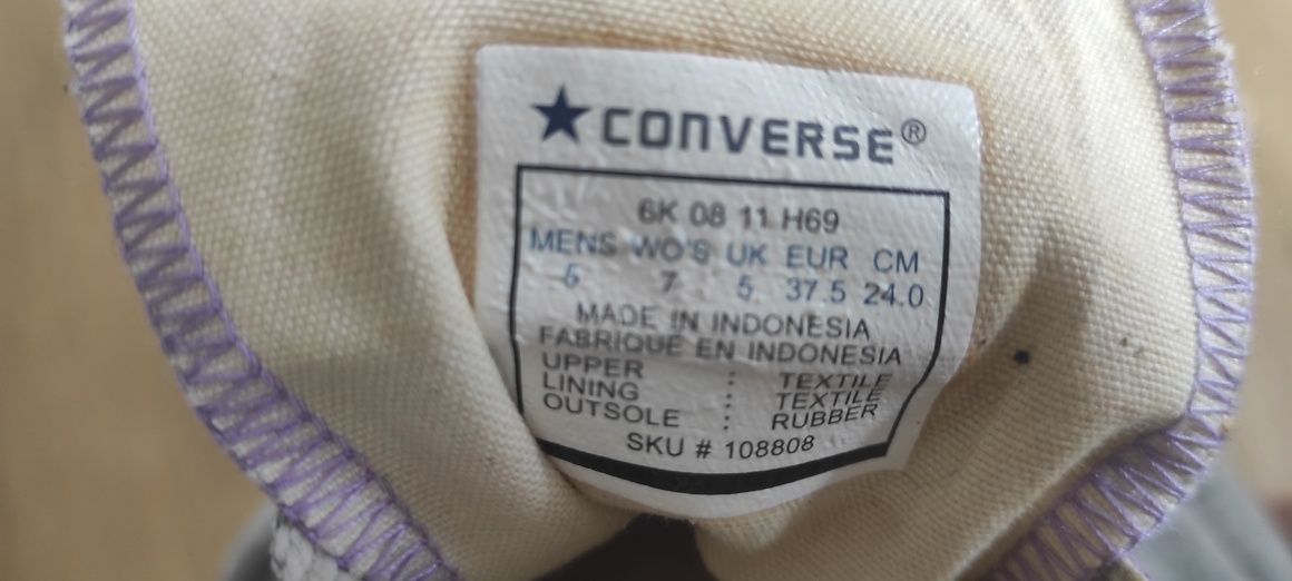 Trampki wysokie Converse rozmiar 37, 5