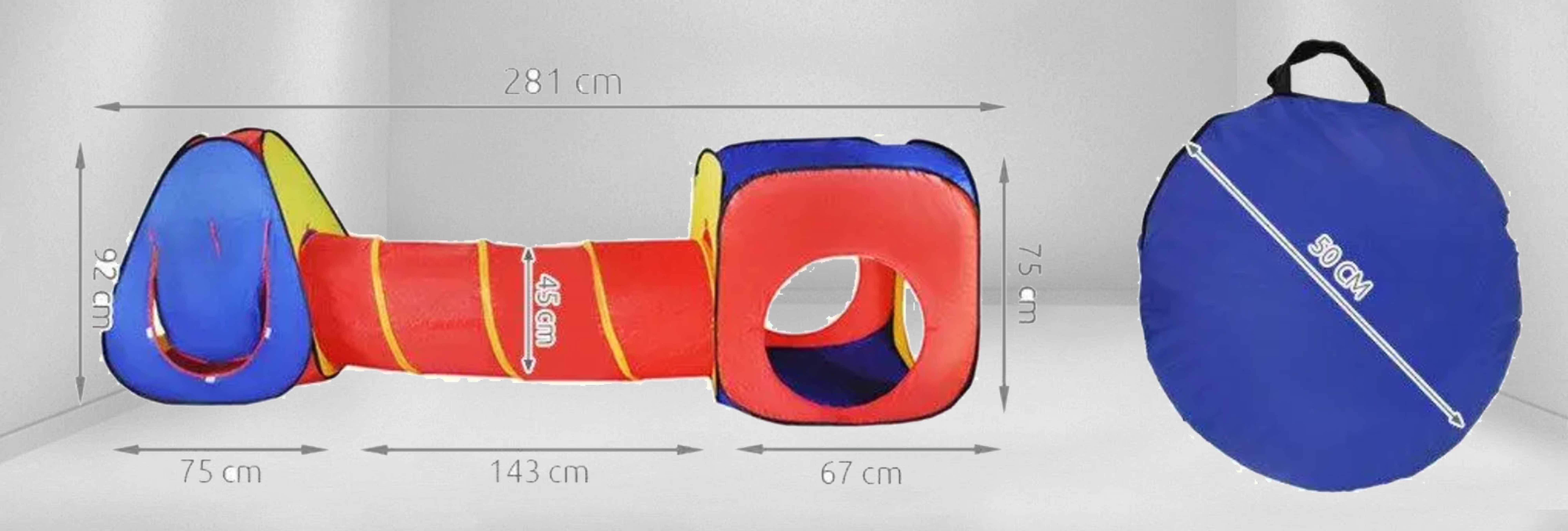 Дитячий намет подвійний будиночок ігровий з тунелем 3в1 ISOTRADEПольща