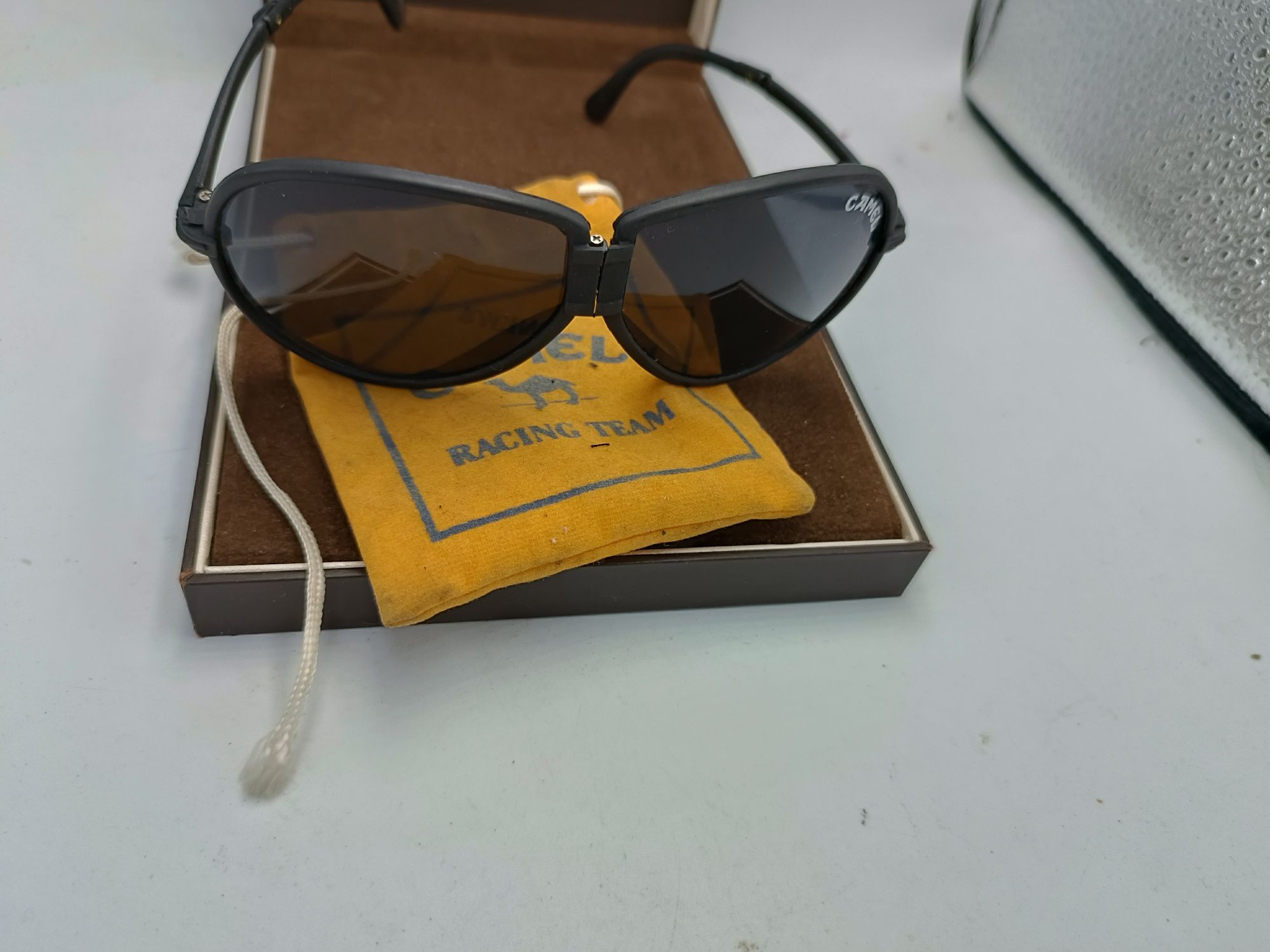 Okulary retro vintage camel