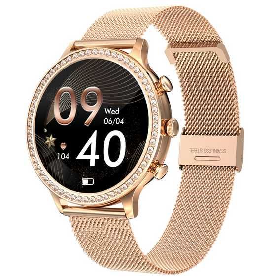 Relógio LIGE i70 Dourado SmartWatch Feminino Menus em Português (Novo)