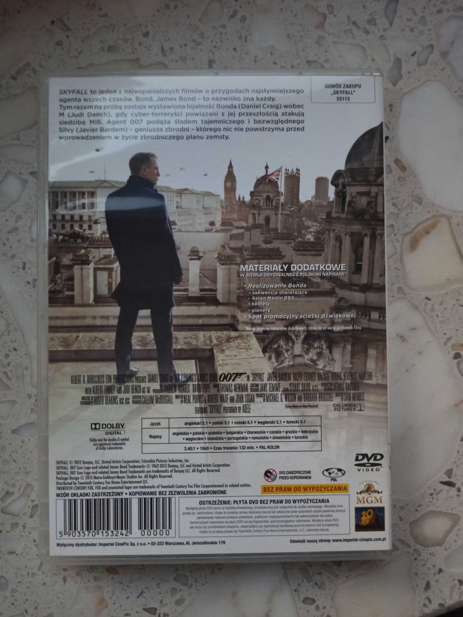 "SKYFALL" 007 James Bond - film DVD, Daniel Craig