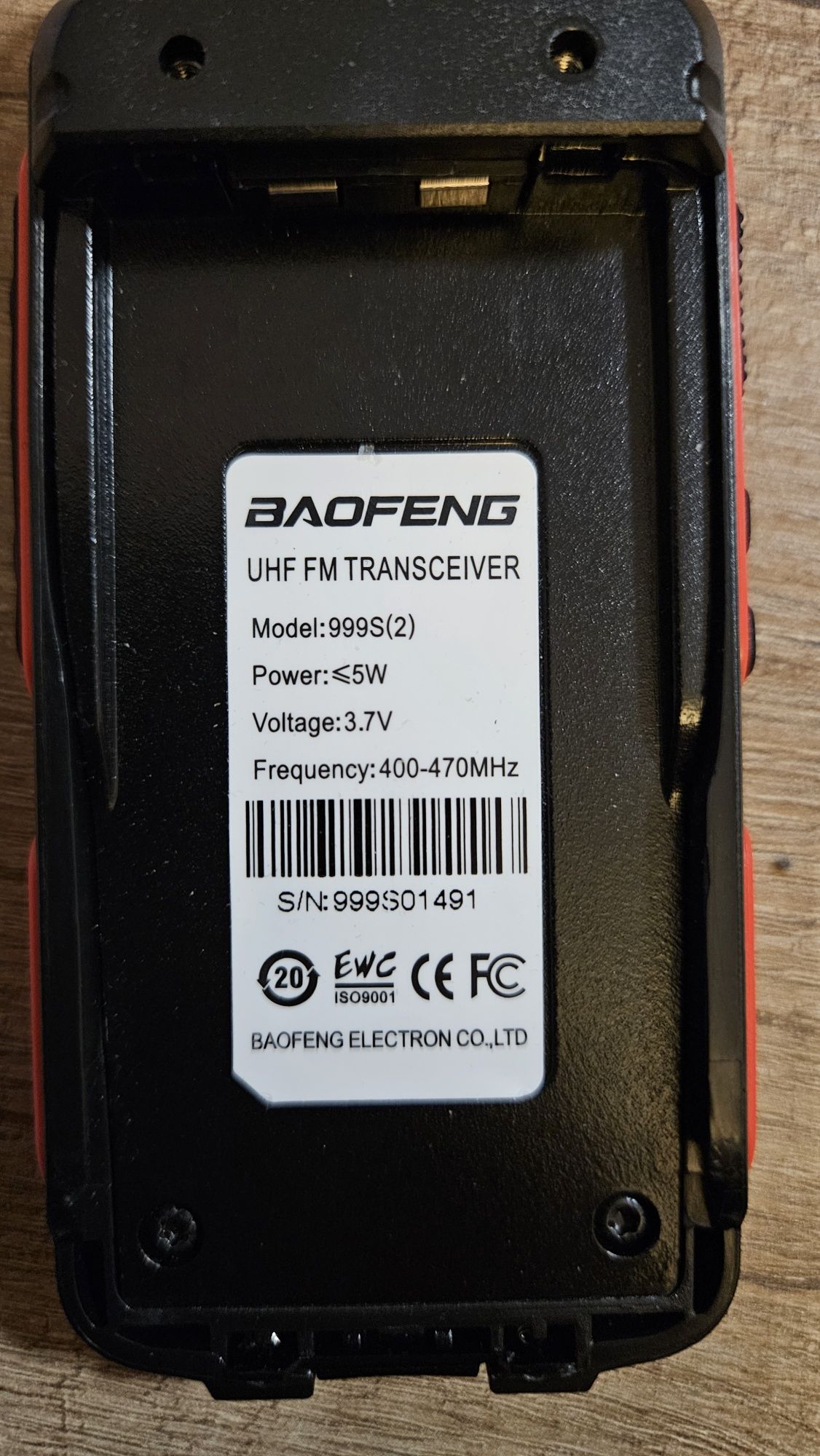Krótkofalówka Baofeng 999S(2)