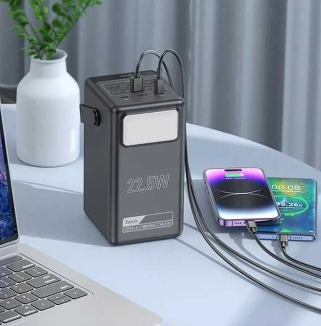 Power Bank Hoco J142 Surpass 100000 mAh з 8 портами і LED-фонарем