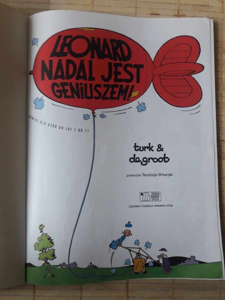 Leonard nadal jest geniuszem komiks z przygodami światowy bestseller