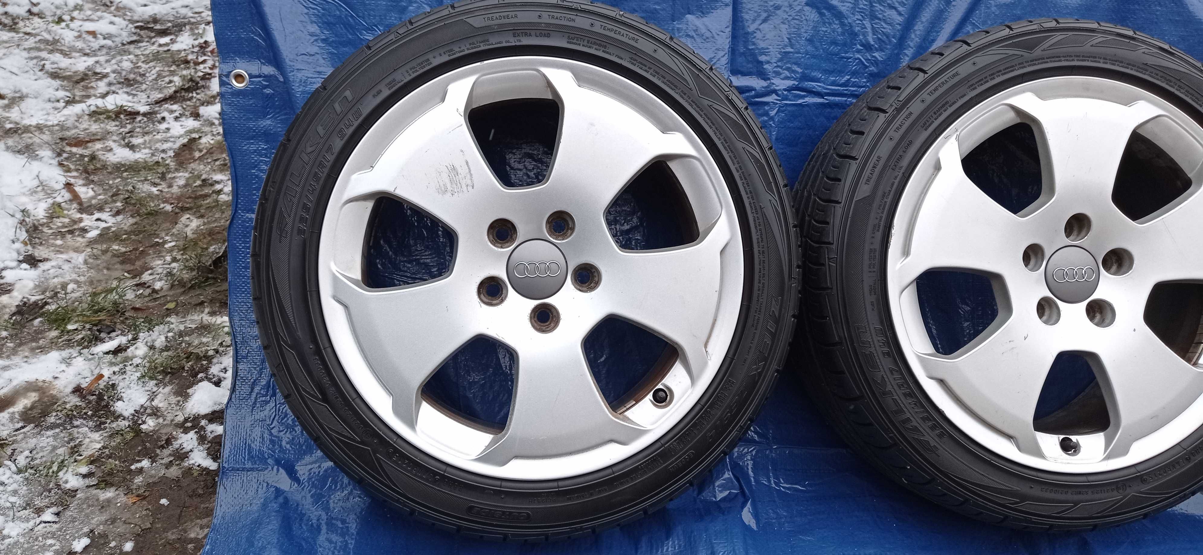 Felgi Koła Aluminiowe AUDI 225/45/R17 FALKEN 7.5mm 5x112 VW SKODA SEAT