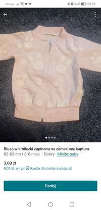 Bluza wielkanocna w króliczki 68