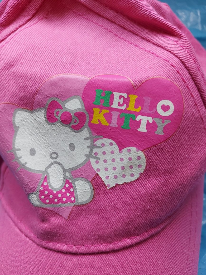 Czapka z daszkiem dziewczęca róż HELLO KITTY rozmiar 54 firma SAWRIO