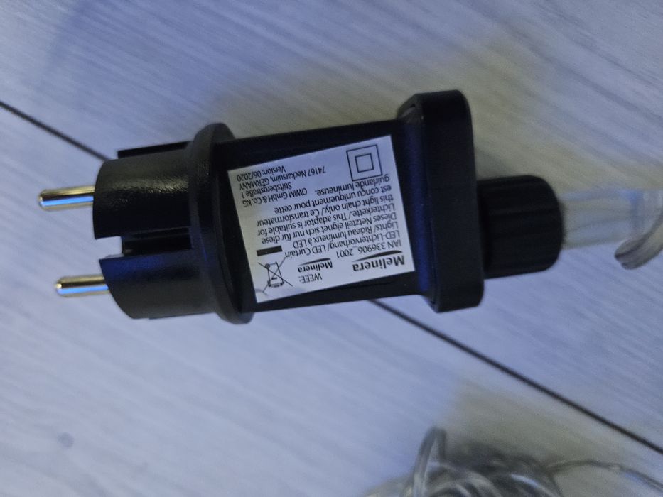 Kurtyna świetlna na okno swiateczna