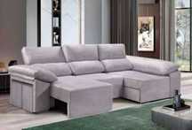 Sofá 2L + Chaise Long c/ Cama Santiago (255x150cm)