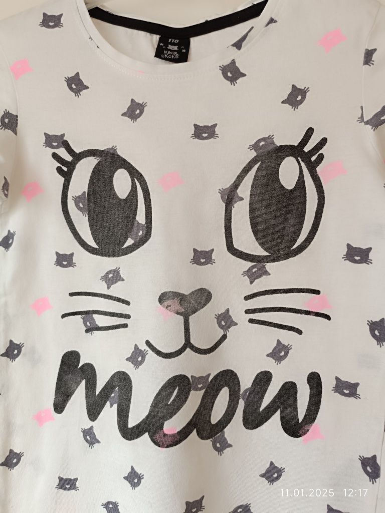 Koszulka bawełniana Kiki&Koko Meow r 116