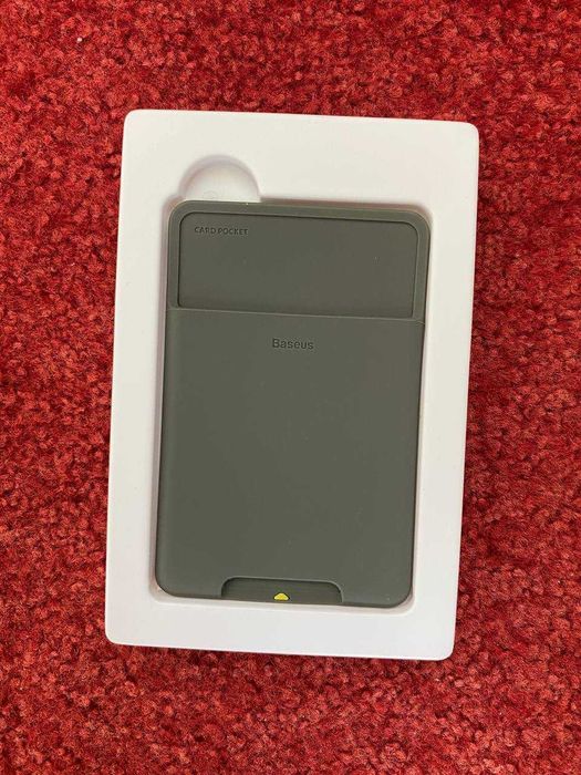 Чехол для кредитных карт Baseus Back Stick Silicone Card - Темно-серый