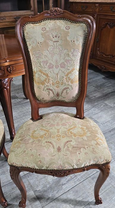 Unikatowy Francuski Rozkładany Stół + 4 Krzesła