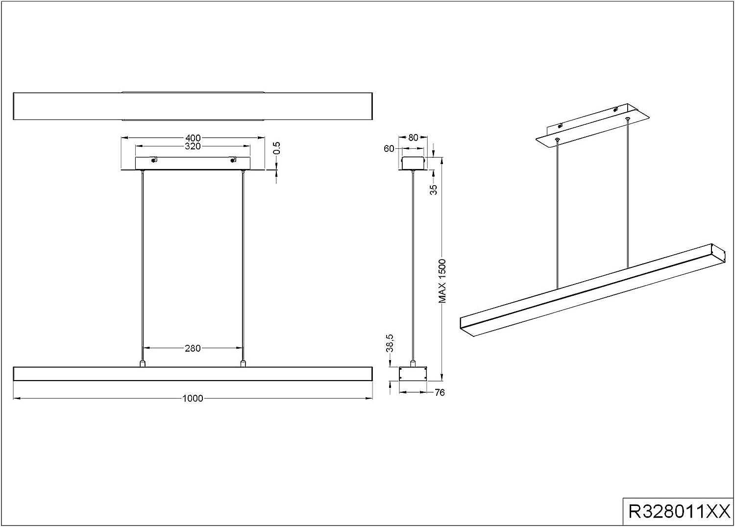 Duża Lampa Wisząca LED metal 18 W Biały Mat