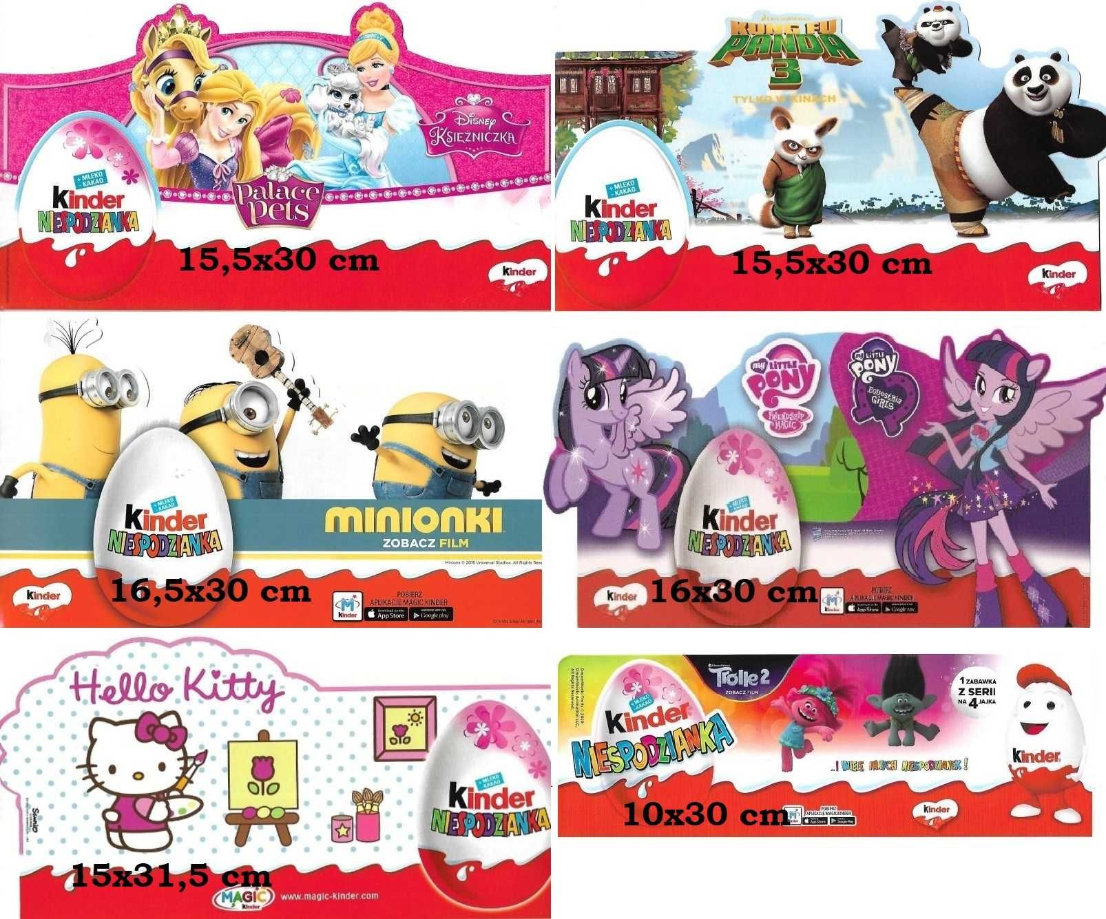 *_* Broszurki reklamowe kolekcjonerskie kinder niespodz 15 sztuk, nowe