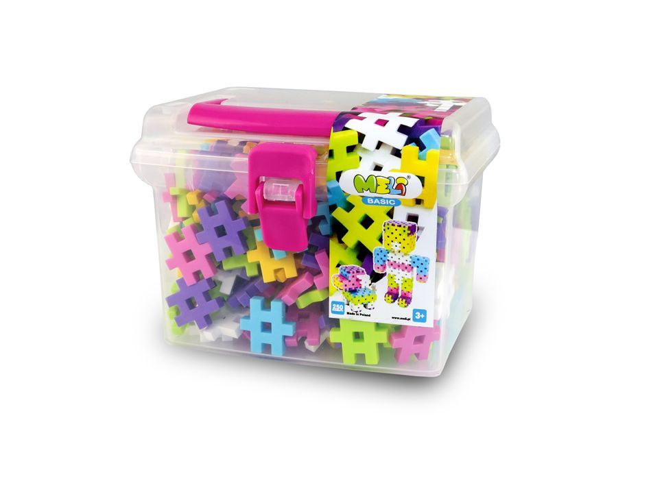 Klocki Meli Basic Pink Wafle Travel Box Konstrukcyjne Girl 250 Szt.