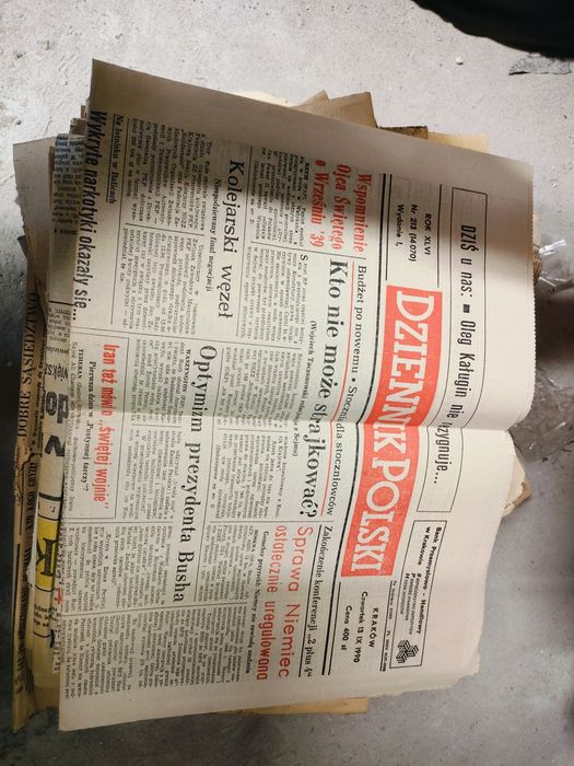 Stare gazety lata 80/90 dziennik Polski , echo Krakowa