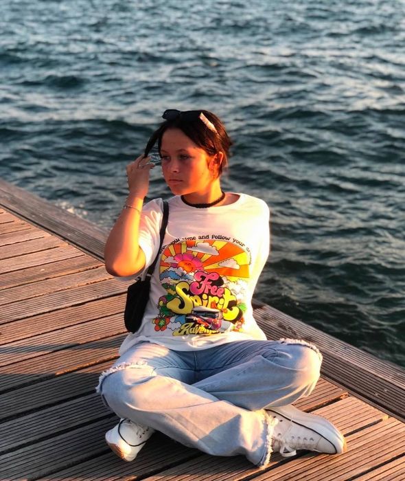 Футболка с принтом белая