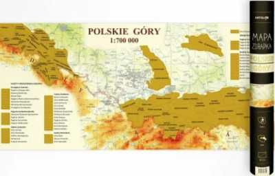Mapa zdrapka - Polskie Góry 1:700 000 - praca zbiorowa