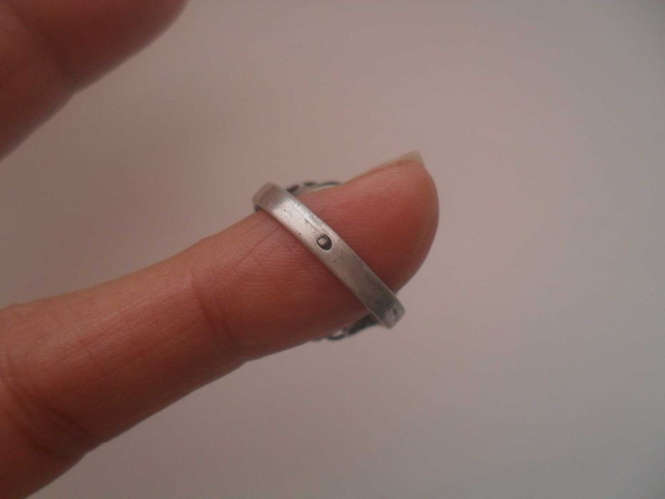 Warmet koronka - stary srebrny pierścionek - cena ost