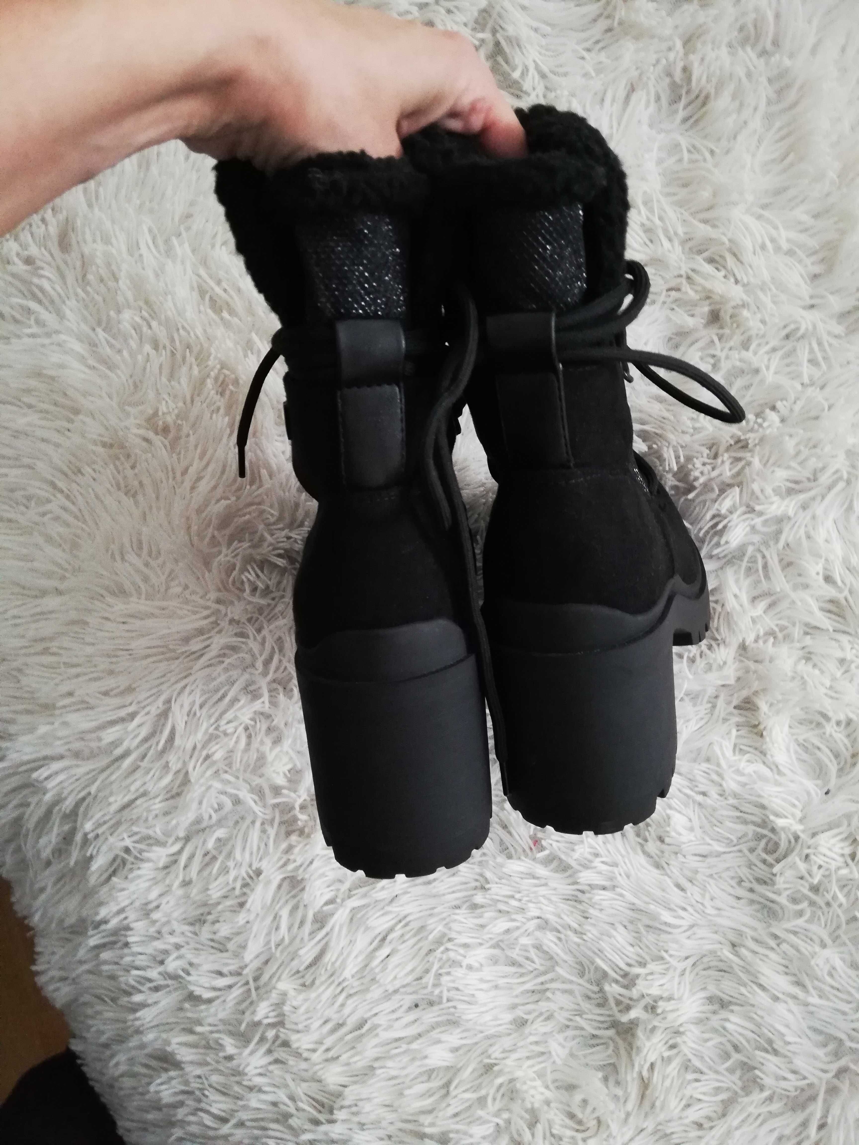 trepy Guess 39 na platformie nowe buty Guess 39 czarne nowe