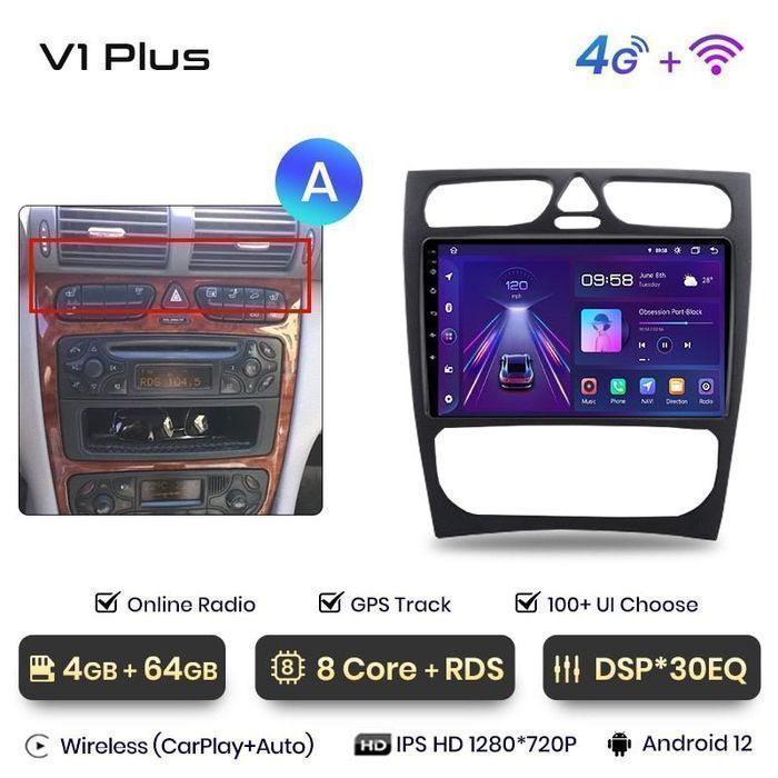 Radio nawigacja Mercedes Benz C CLK S203 W203 W209 A209 Android 4GB