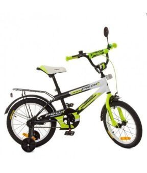 Велосипед дитячий PROFI Inspirer 16" Black / White / Lime.