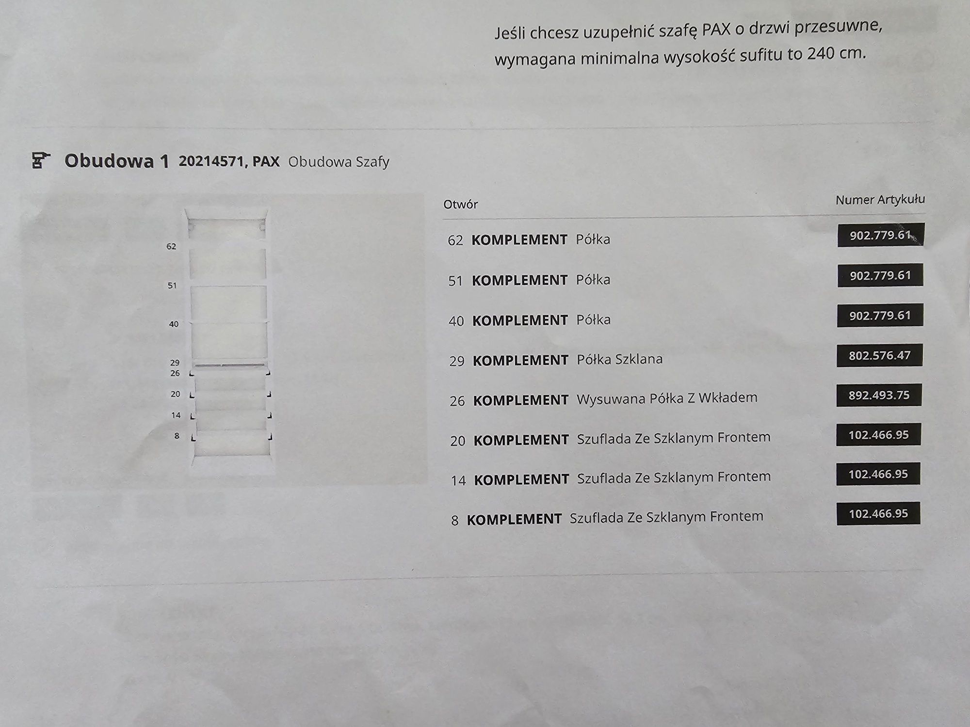 Szafa Ikea Pax wysoka