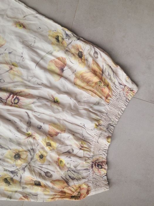 Szerokie spodnie w kwiaty H&M 100% viscose flowers print letnie boho
