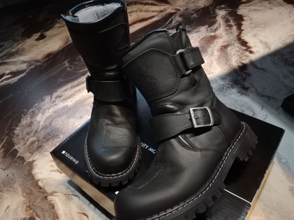 Nowe Buty Motocyklowe skórzane Matowe