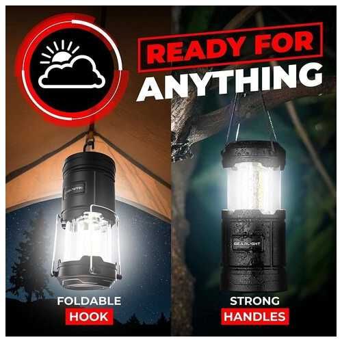 Настільний LED ліхтар на батарейках на магнітній основі з гачком