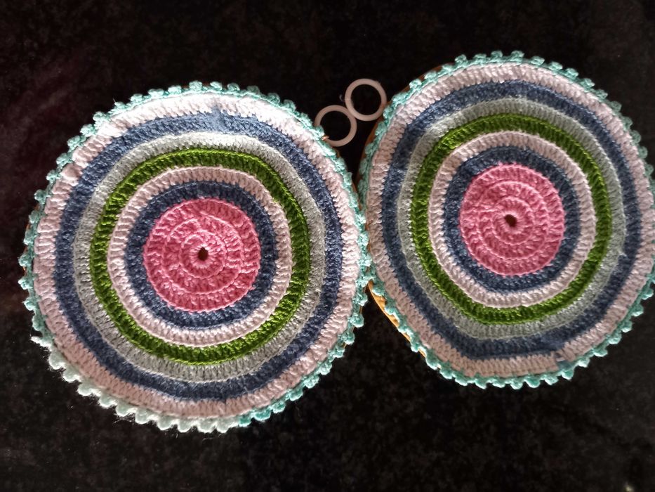 Pegas em crochê para cozinha