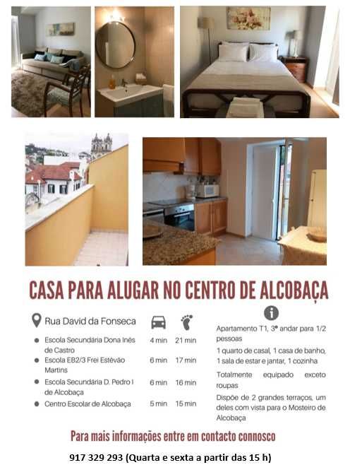 Arrenda-se T1 Alcobaça